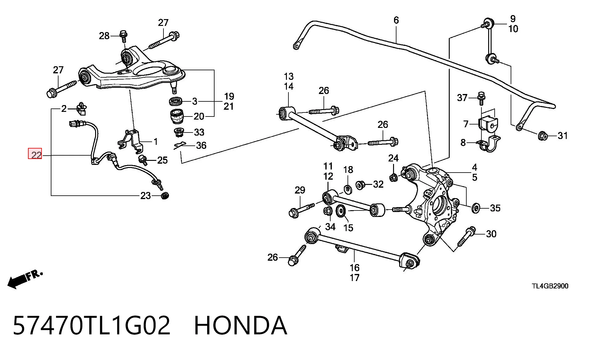 57470TL1G02 Honda