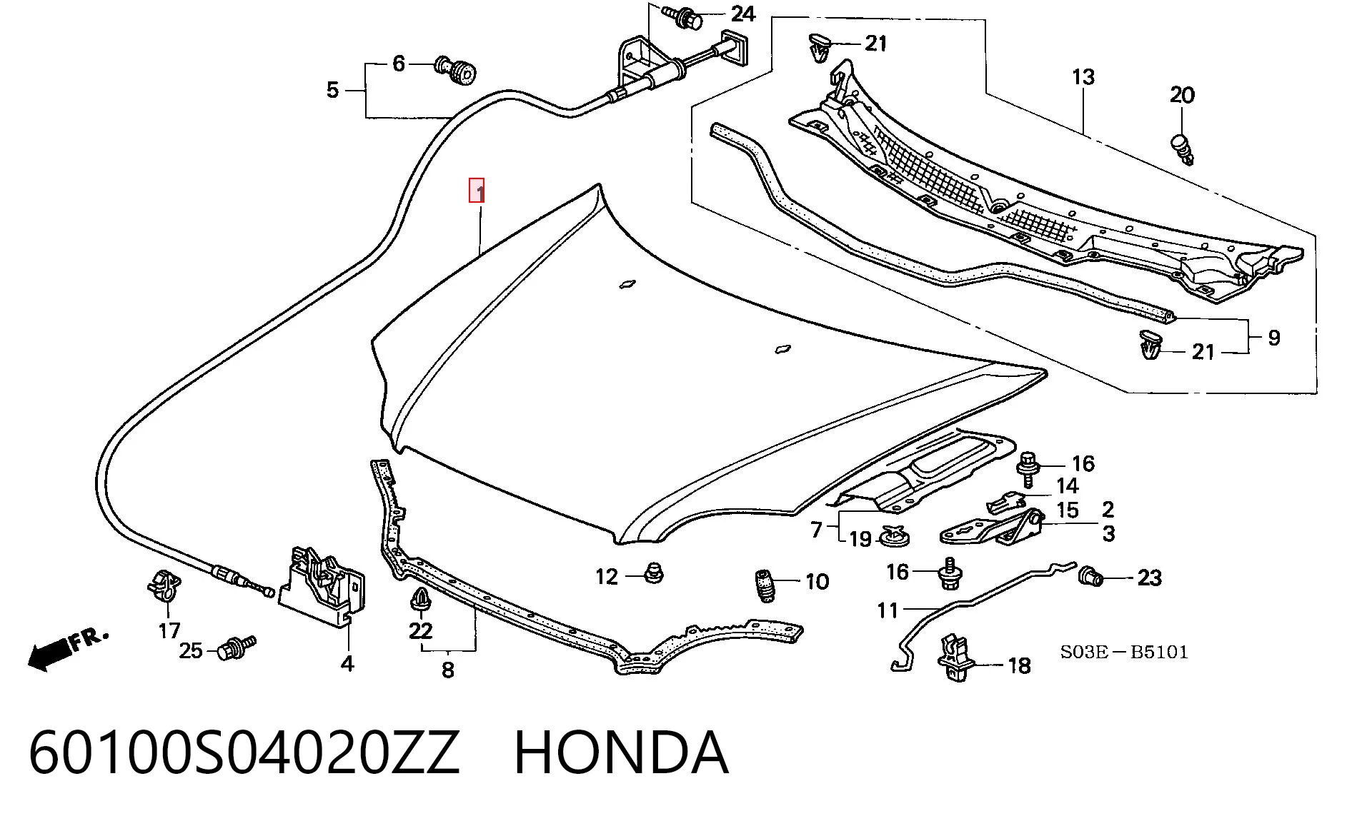 Capó 60100S04020ZZ HONDA