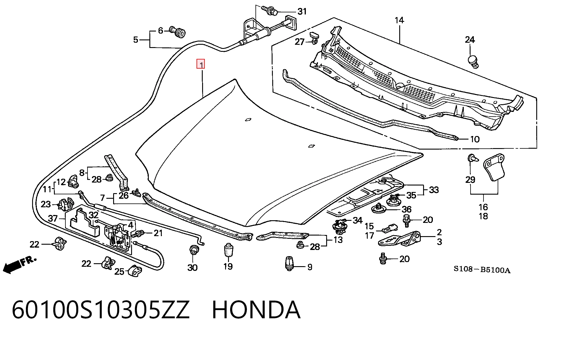 Comprar Capó Honda CR-V  RD a bajo precio