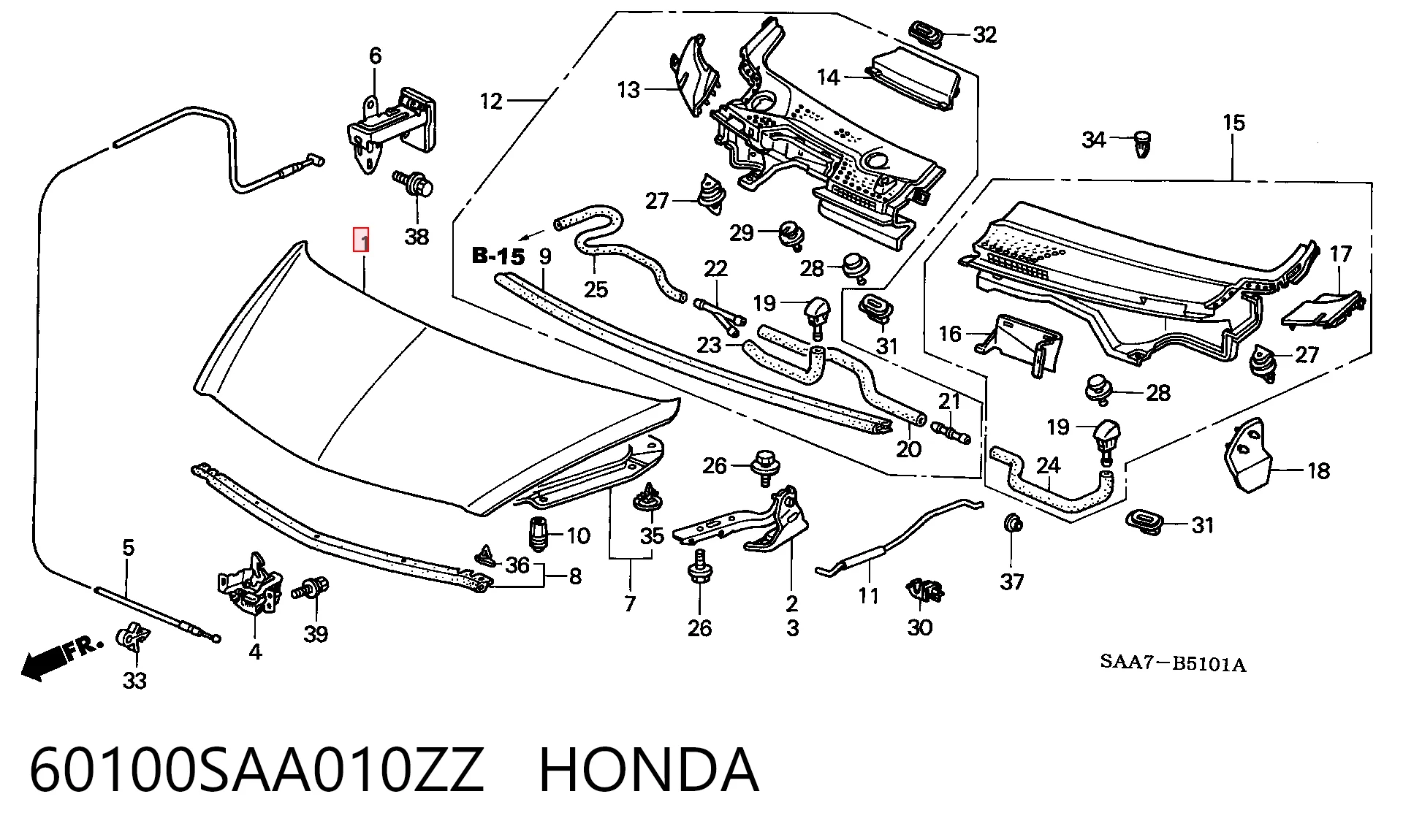 Capó para Honda Jazz GD, GE