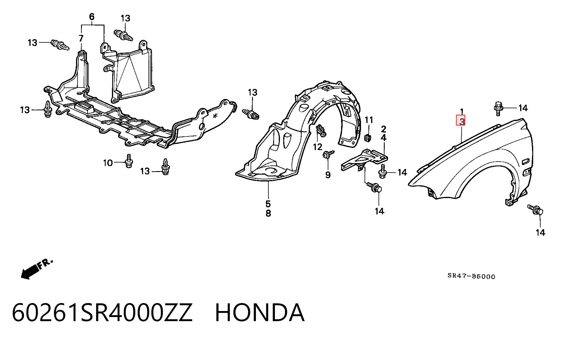 Comprar Aleta delantera izquierda Honda Civic V EG, EH a bajo precio
