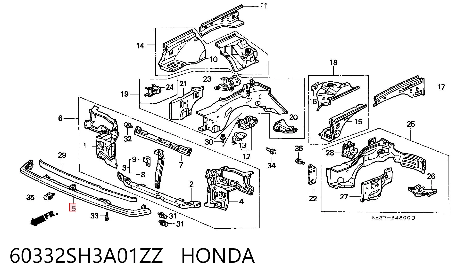 60332SH3A01ZZ Honda
