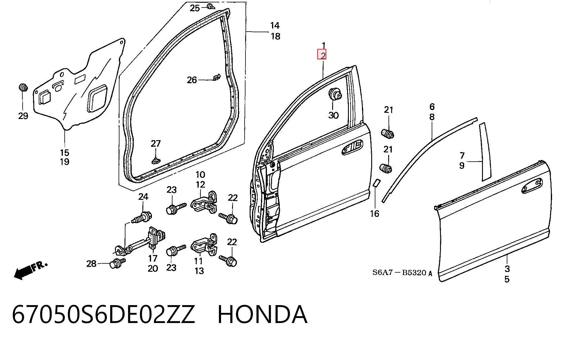 Comprar Puerta delantera izquierda Honda Civic VII EU, EP, EV a bajo precio