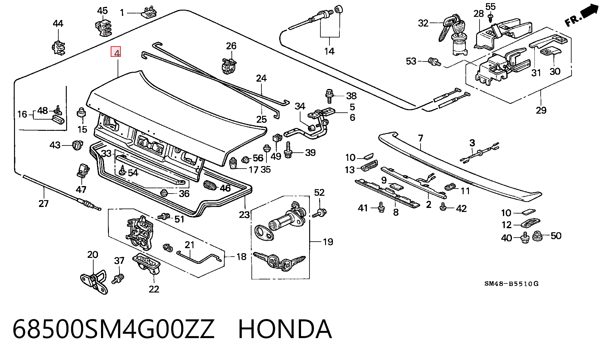Comprar Tapa del maletero Honda Accord IV CB3, CB7 a bajo precio