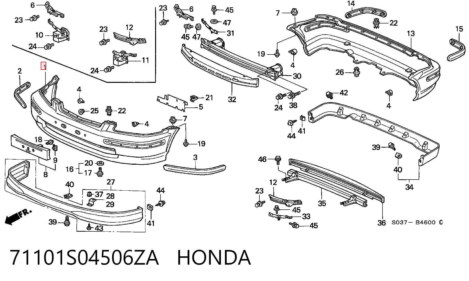 71101S04506ZA Honda