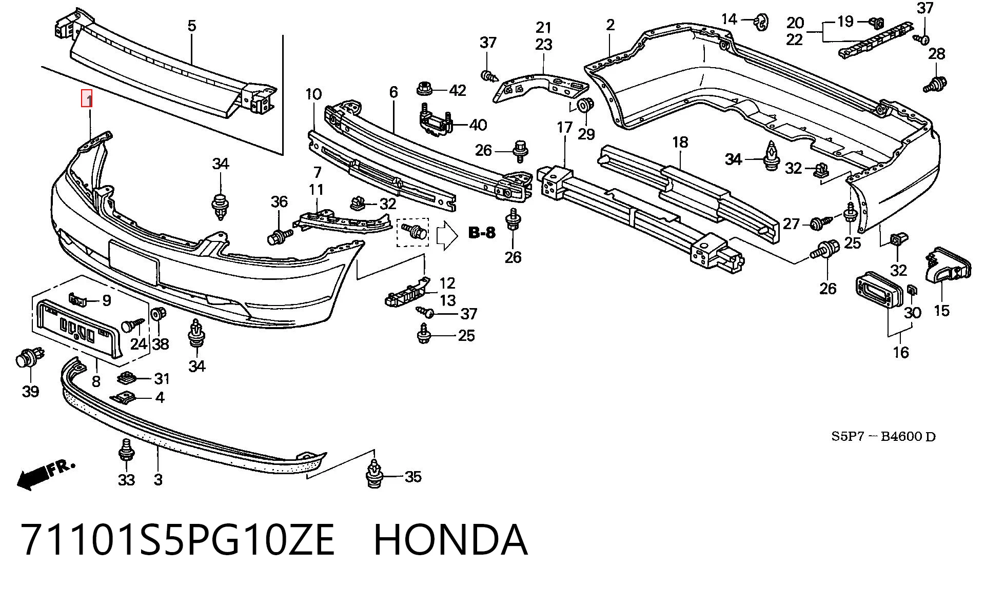 71101S5PG10ZE Honda