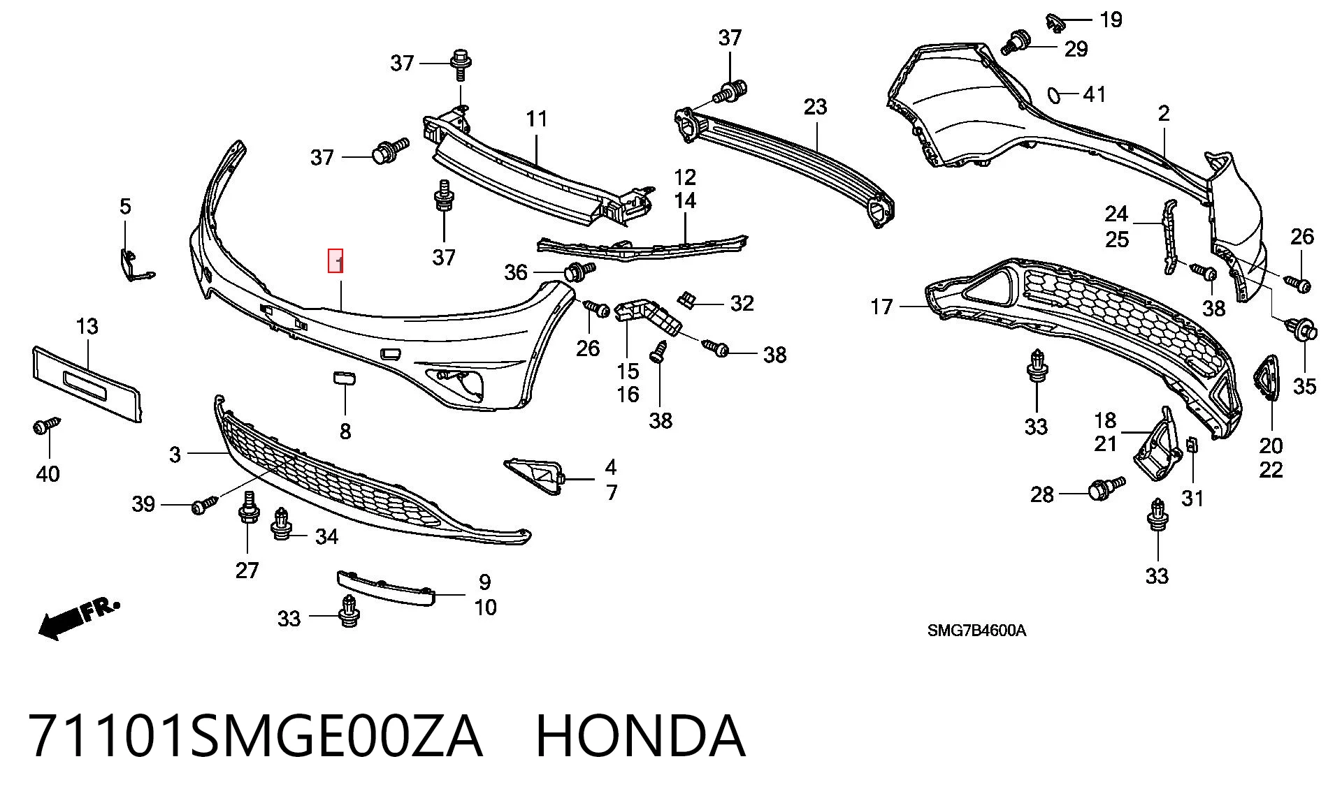 71101SMGE00ZA Honda
