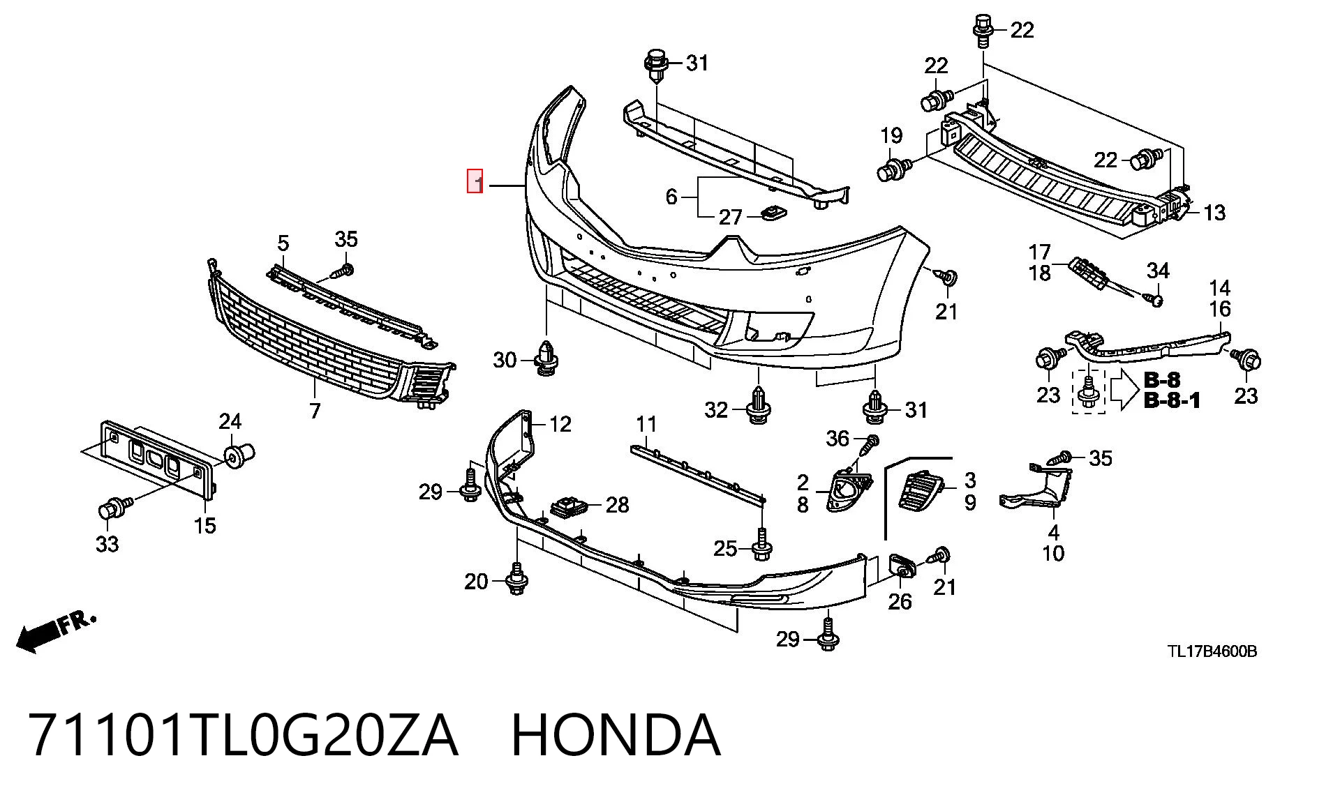 3836071 Polcar Paragolpes delantero