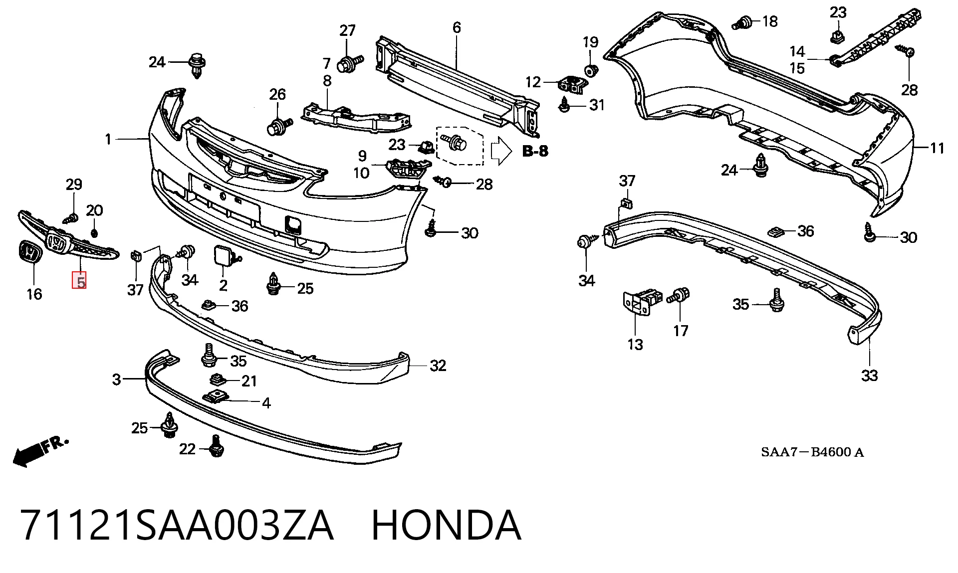 Rejilla Honda Jazz 
