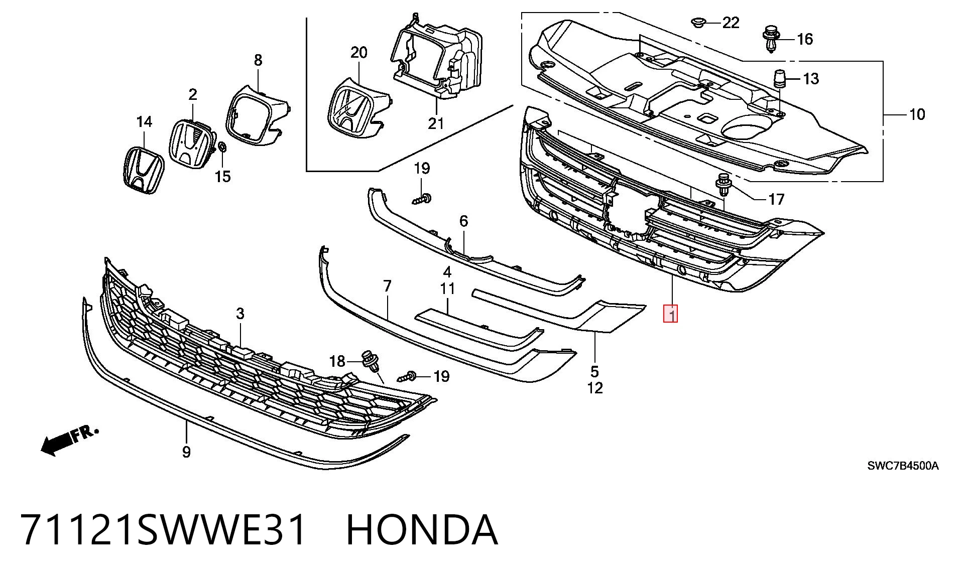 71121SWWE31 Honda