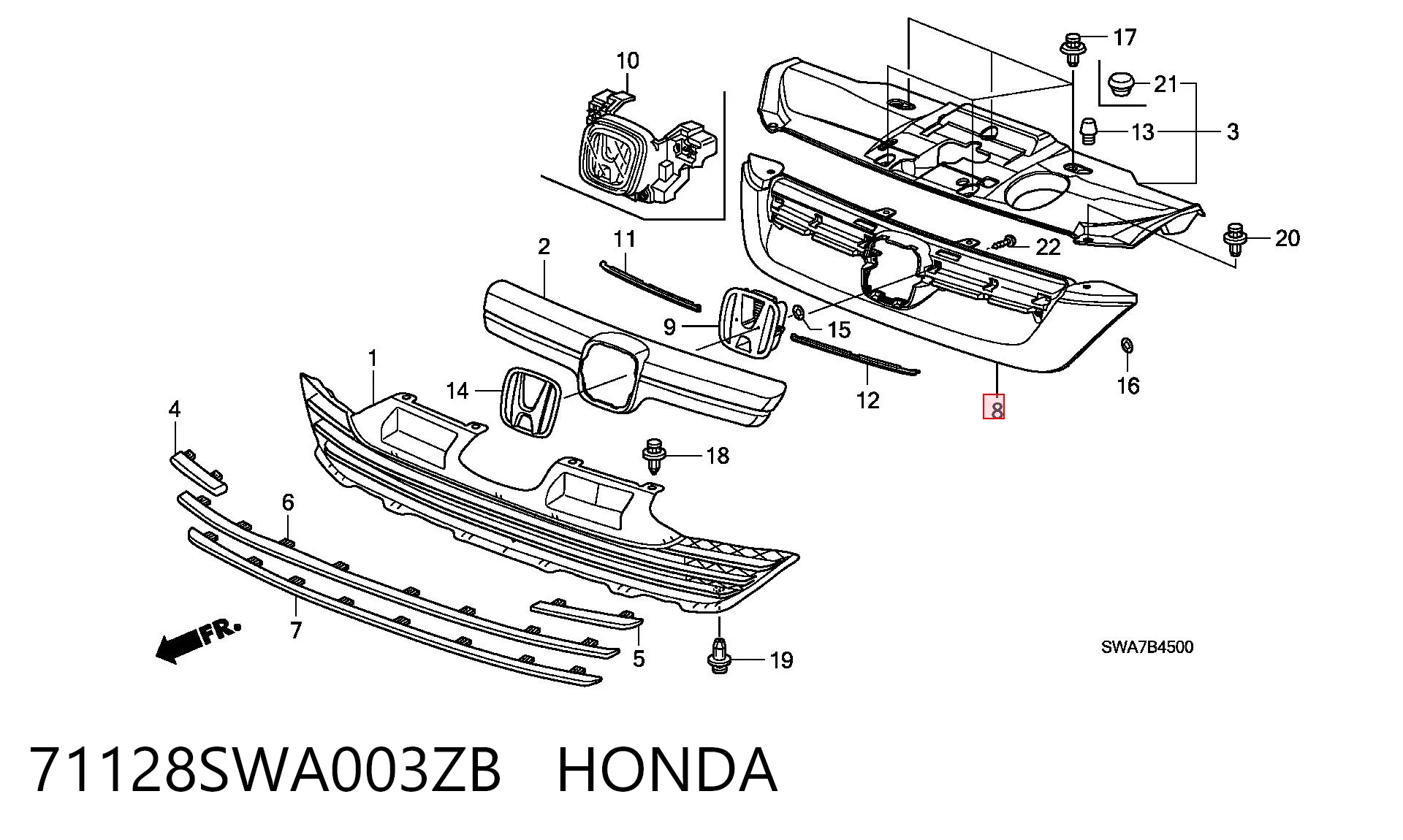 71128SWA003ZB Honda