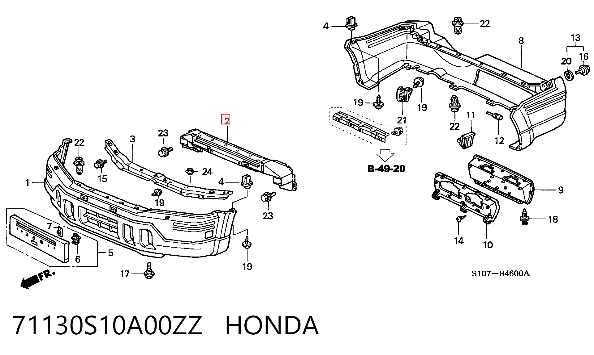 Comprar Refuerzo parachoque delantero Honda CR-V I RD