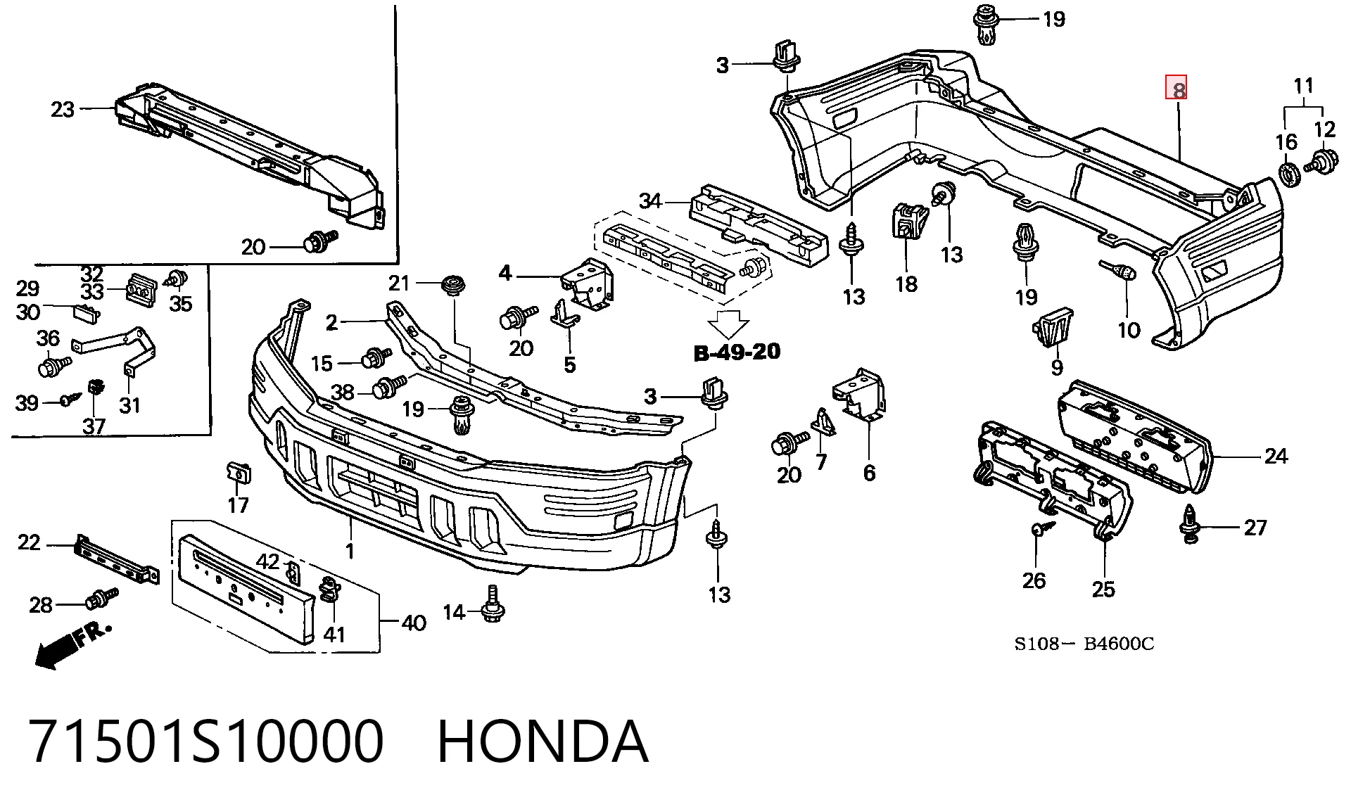 Paragolpes Honda CR-V I SUV (RD) (1995 - 2002) precio, desde 62,51 EUR