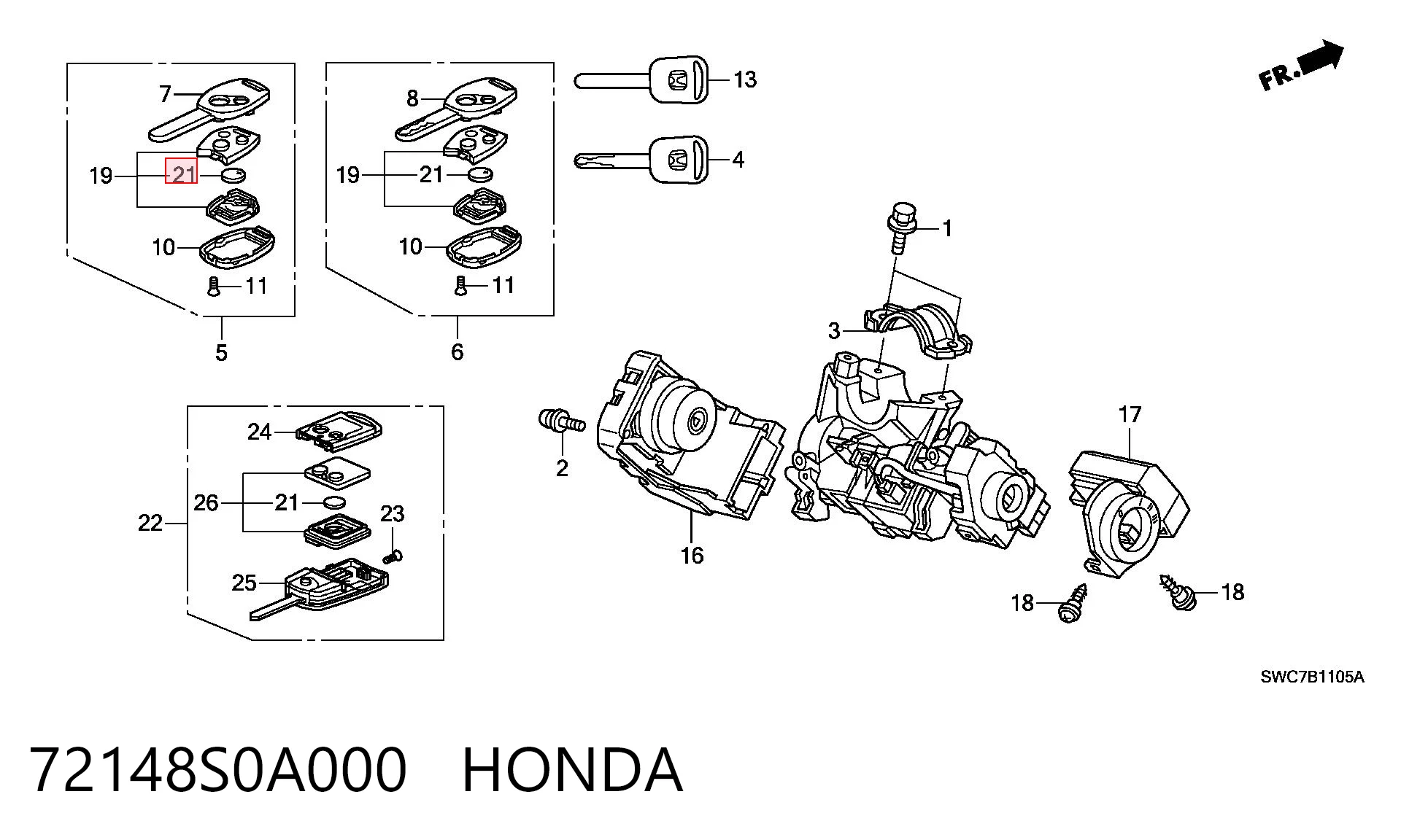 72148S0A000 Honda 