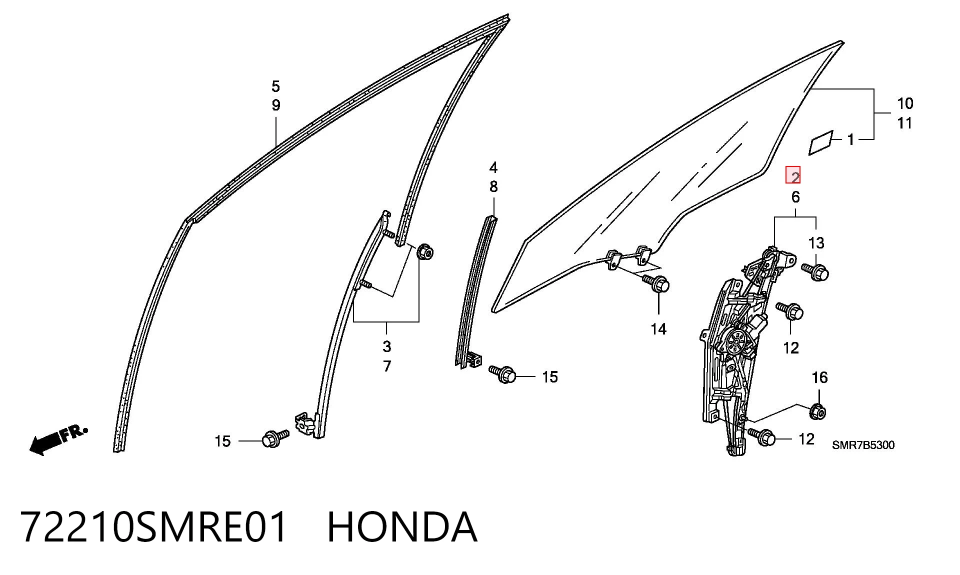 Mecanismo de elevalunas delantero derecha Honda Civic VIII hatchback (FK, FN) (2005 - 2012) precio, desde 87,12 EUR