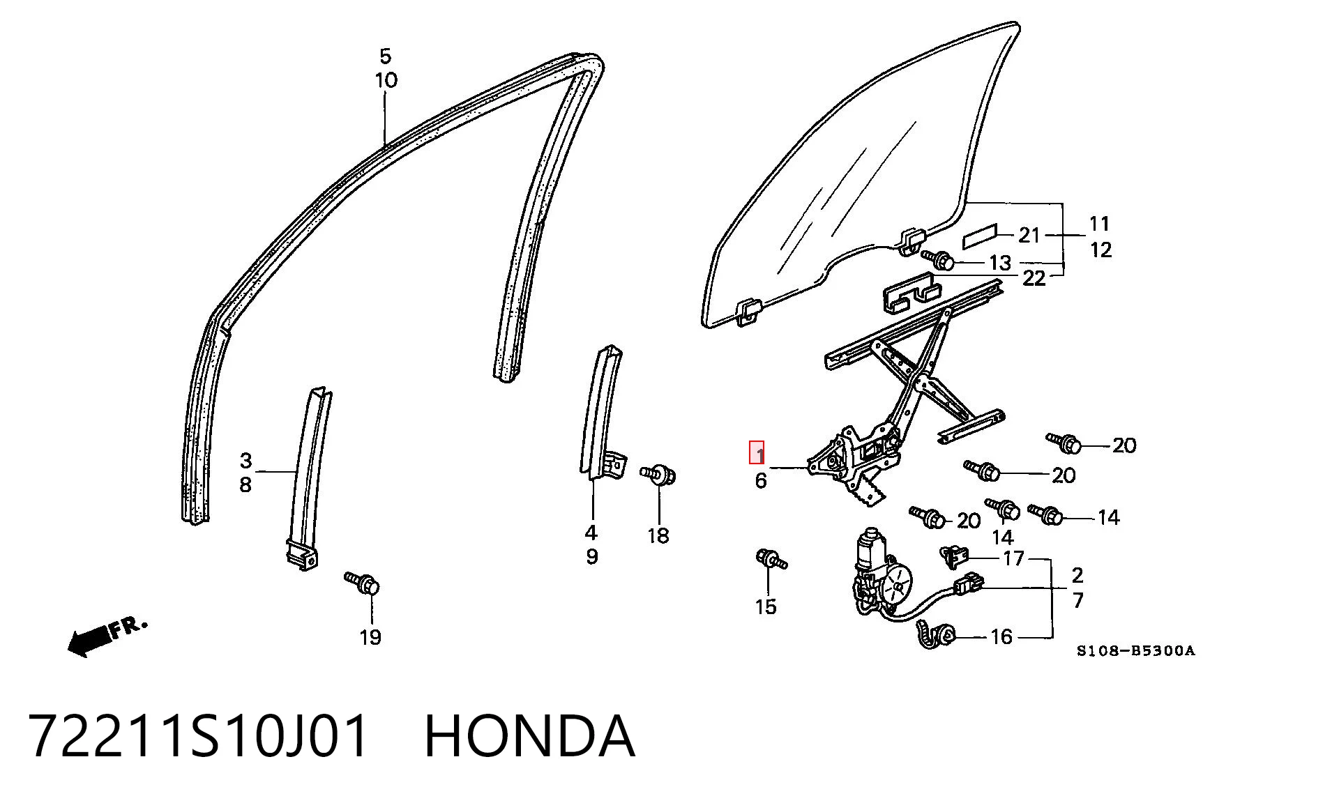 Mecanismo de elevalunas delantero derecha Honda CR-V I SUV (RD) (1995 - 2002) precio, desde 84,22 EUR