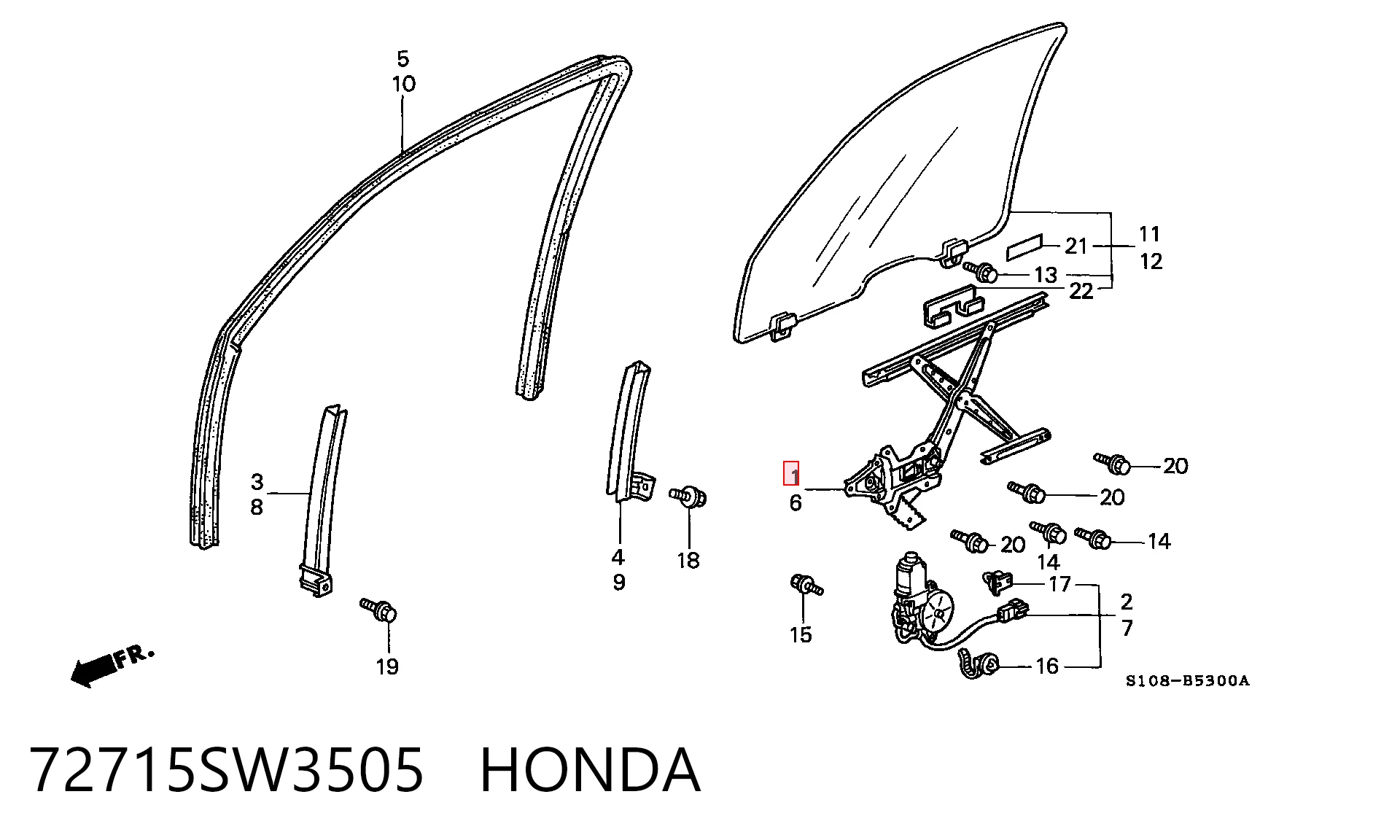 Comprar Mecanismo de elevalunas delantero derecha Honda CR-V I RD