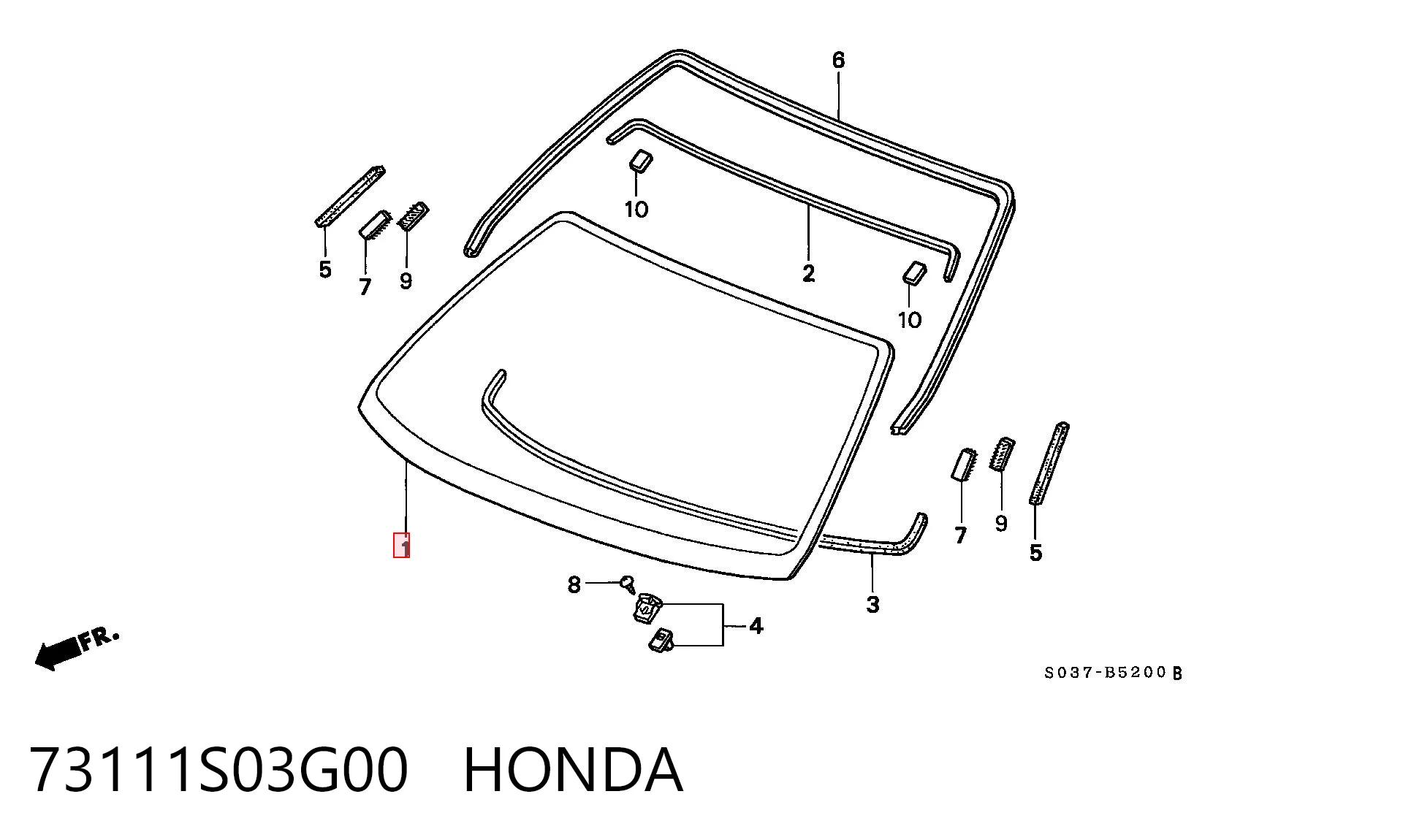 Parabrisas HONDA 73111S03G00