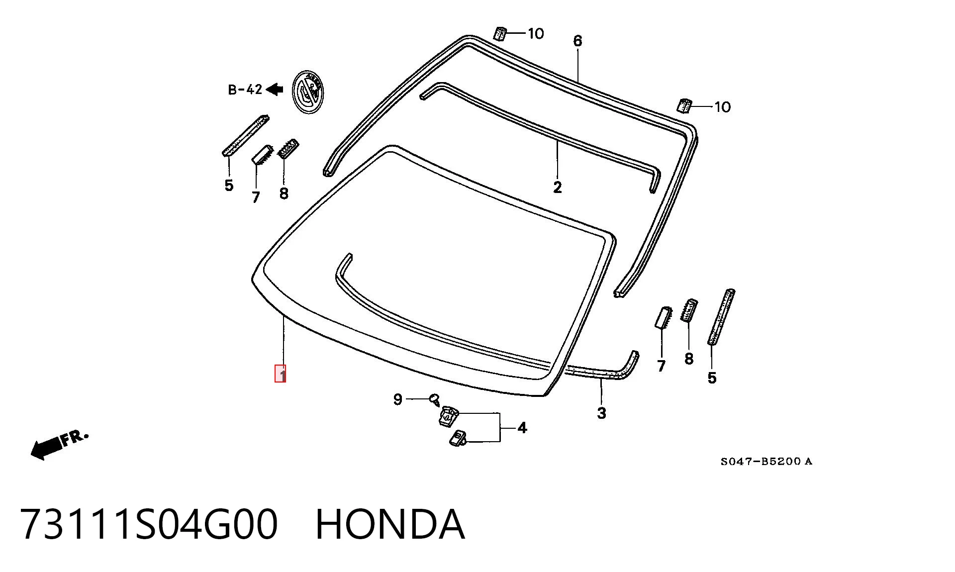 Parabrisas HONDA 73111S04G00