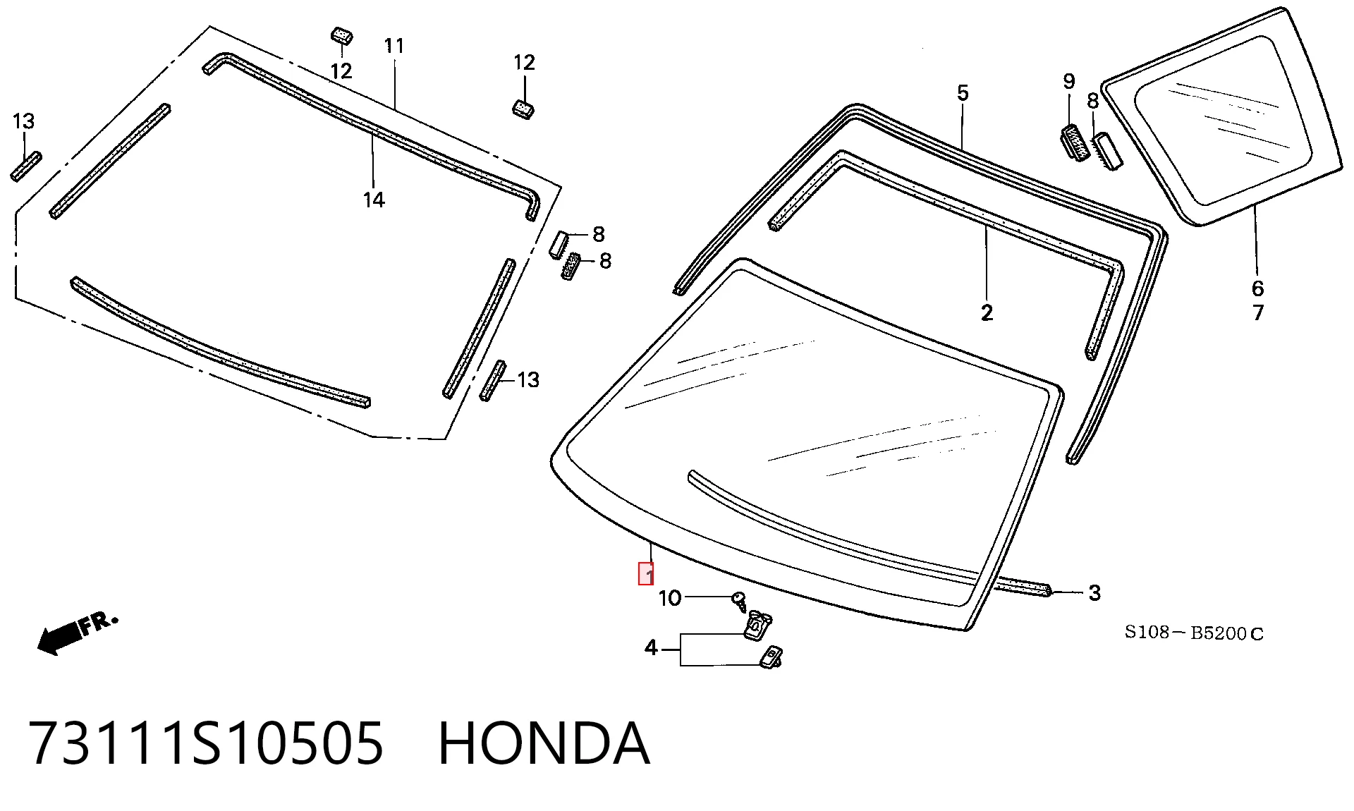Parabrisas para Honda CR-V RD