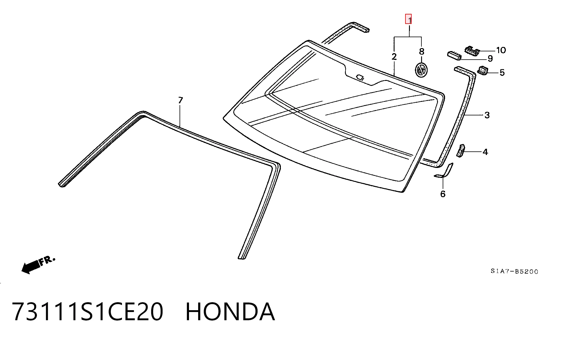 Parabrisas delantero  para Honda Accord VI CG