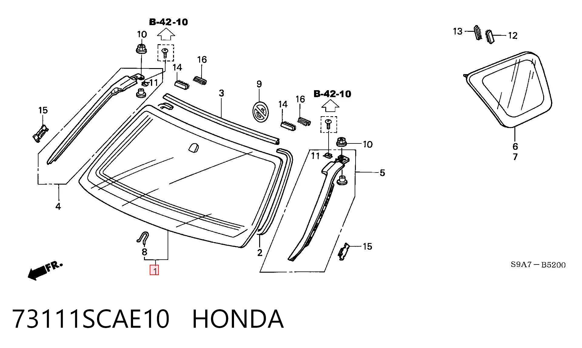 Parabrisas HONDA 73111SCAE10