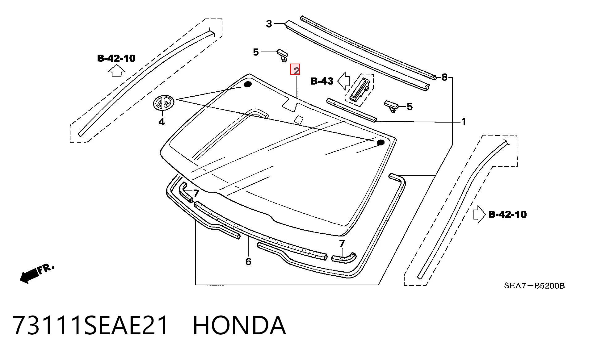 Parabrisas HONDA 73111SEAE21