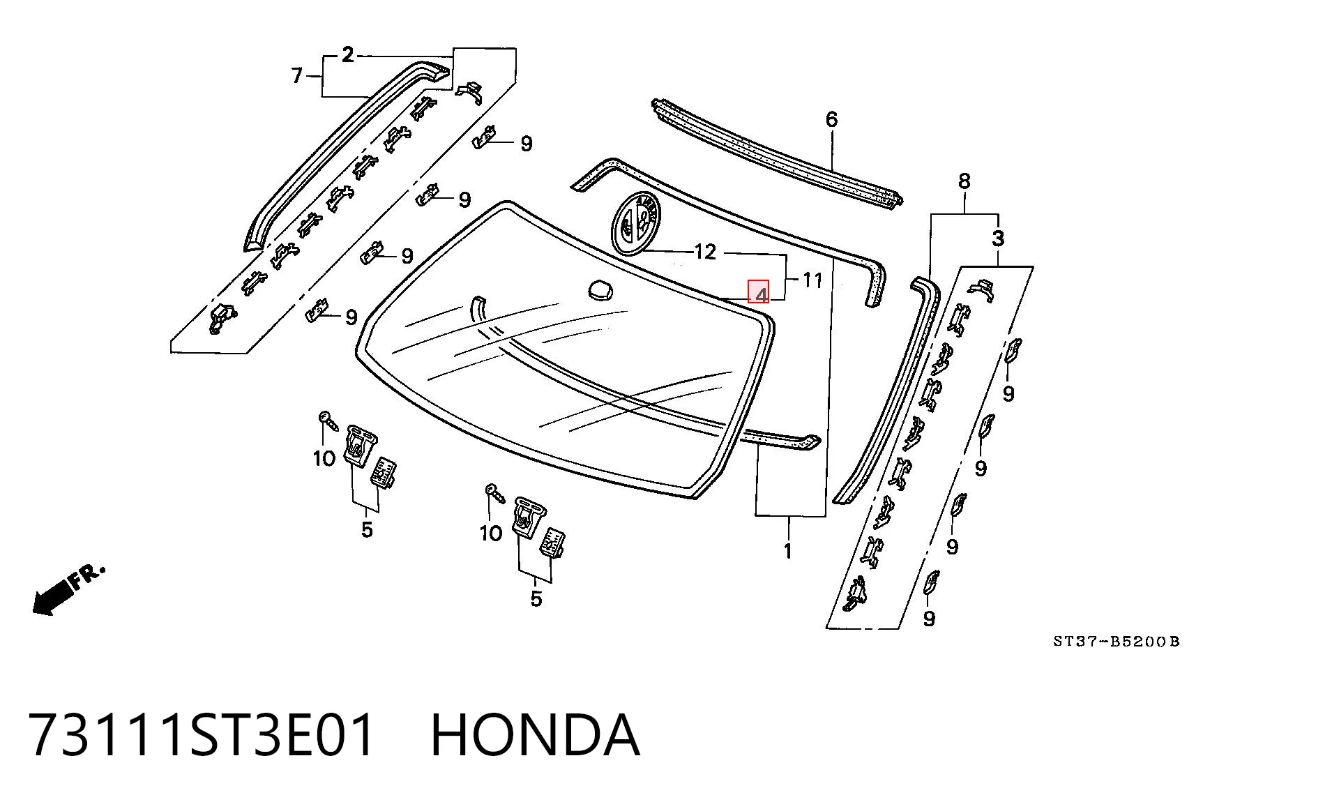 Parabrisas HONDA 73111ST3E01