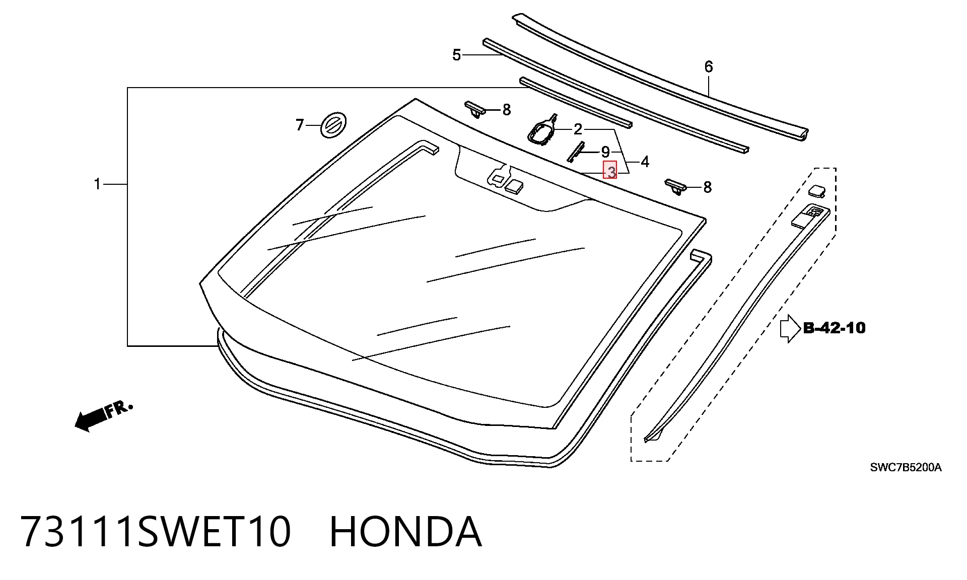 73111SWET10 Honda