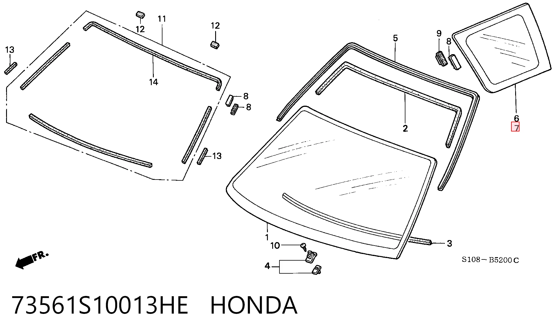 73561S10013HE Honda