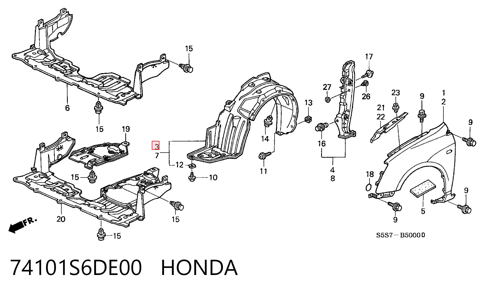 74101S6DE00 Honda