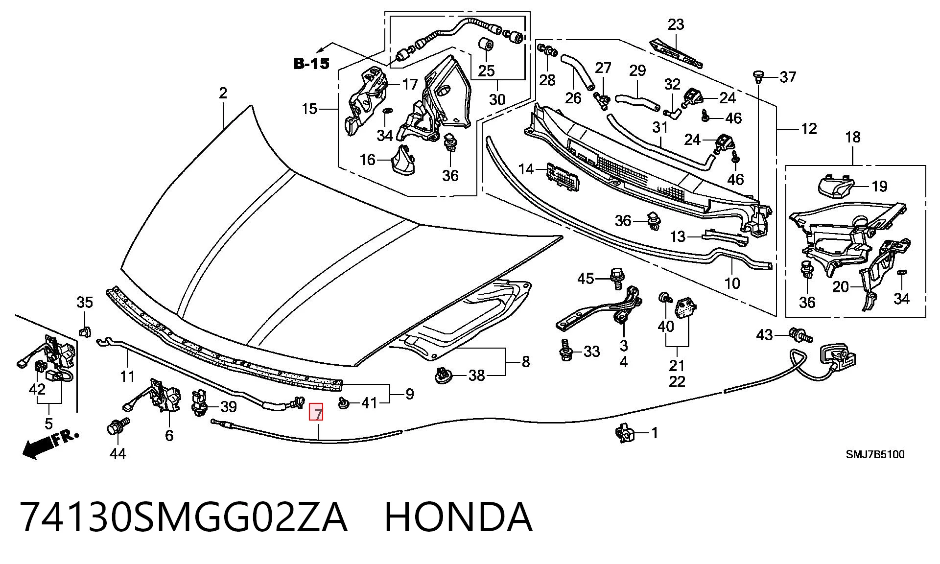74130SMGG02ZA Honda