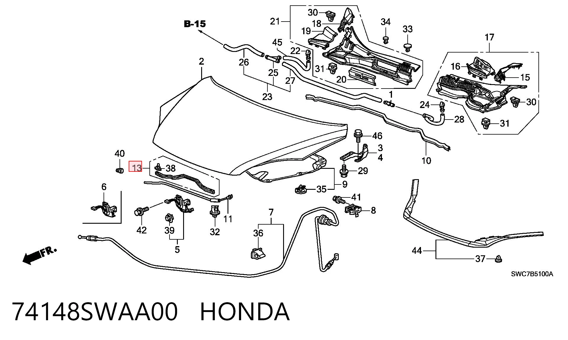 74148SWAA00 HONDA