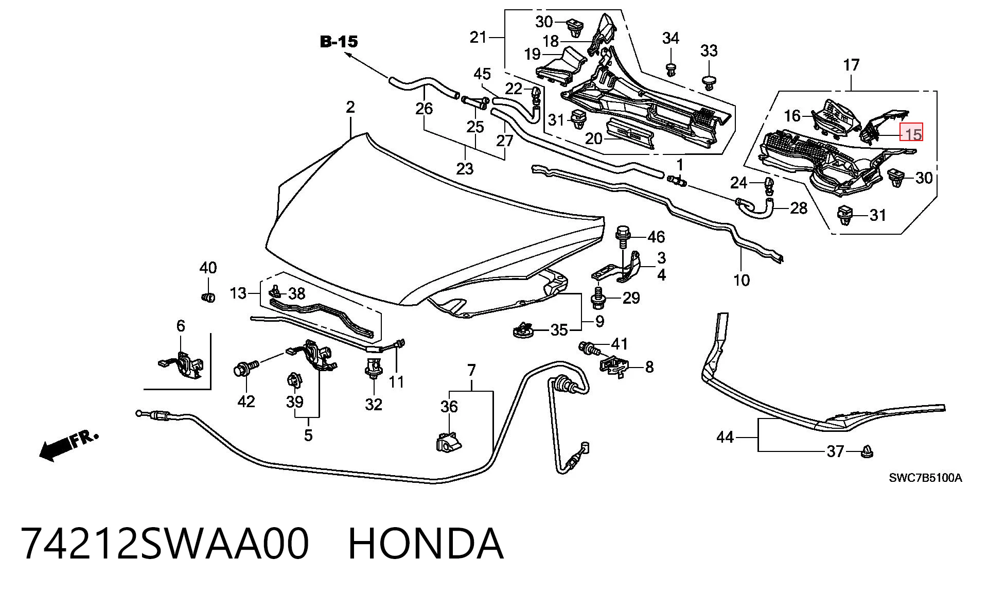 74212SWAA00 Honda 