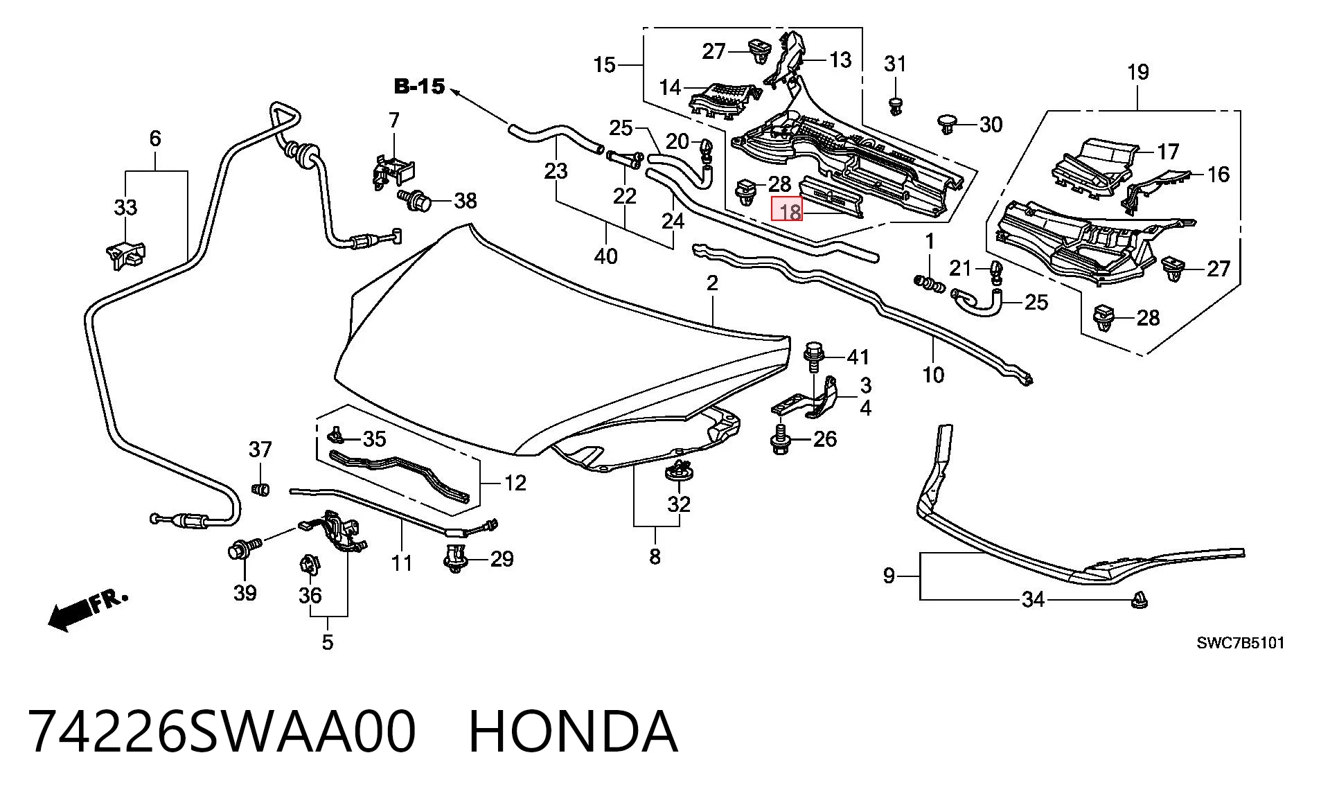 74226SWAA00 Honda 