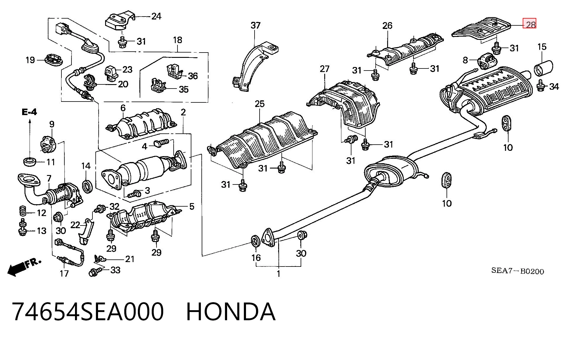 74654SEA000 HONDA