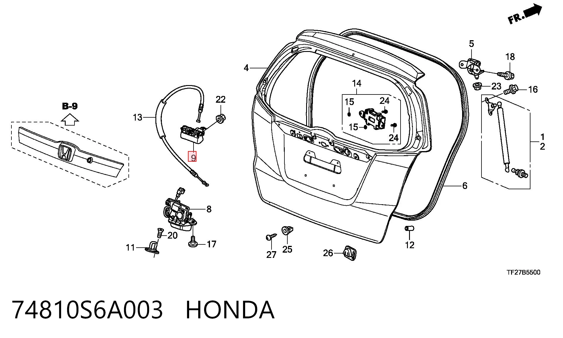 74810S6A003 Honda 