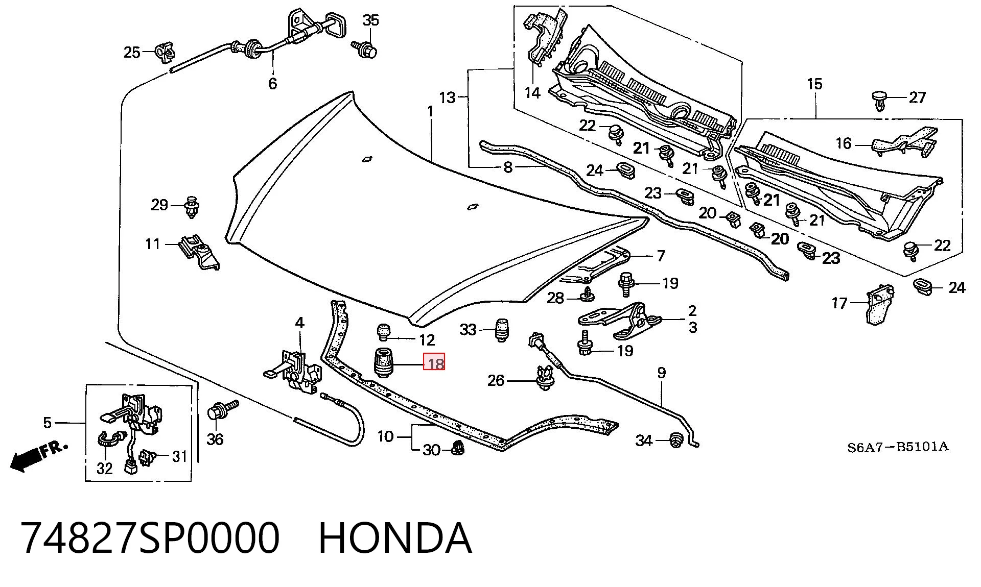 74827SP0000 Honda