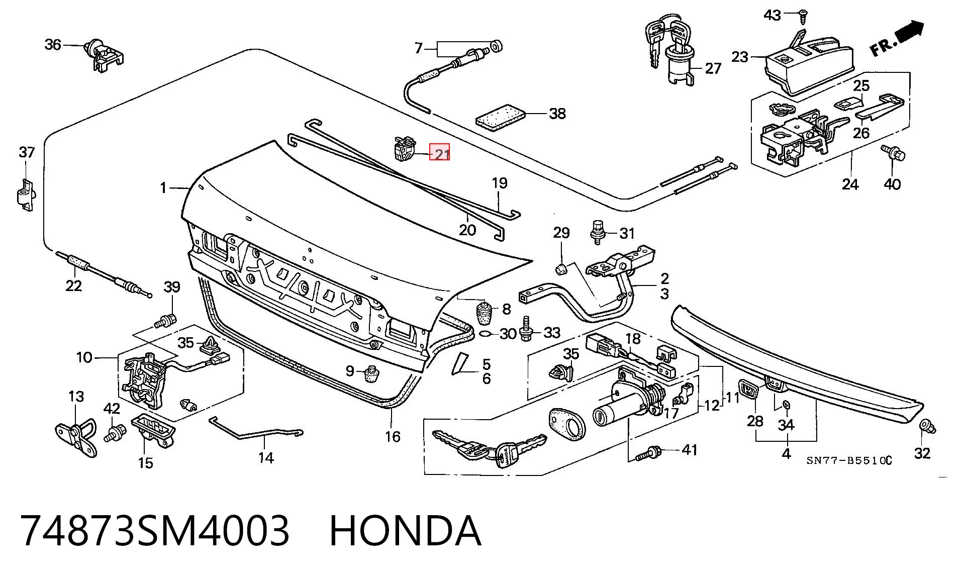 74873SM4003 Honda 