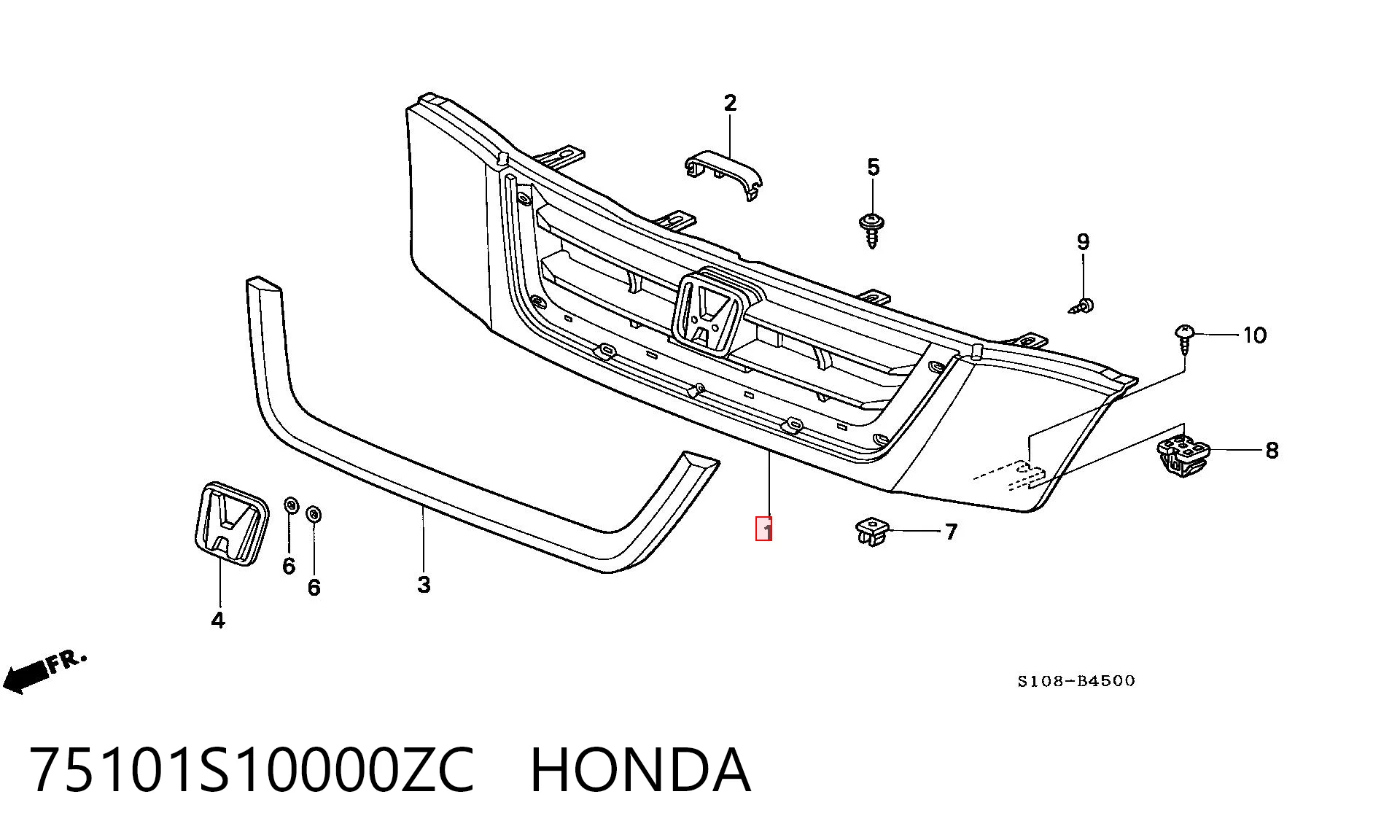 Rejilla delantera VAG 75101S10000ZC precio, desde 32,11 EUR
