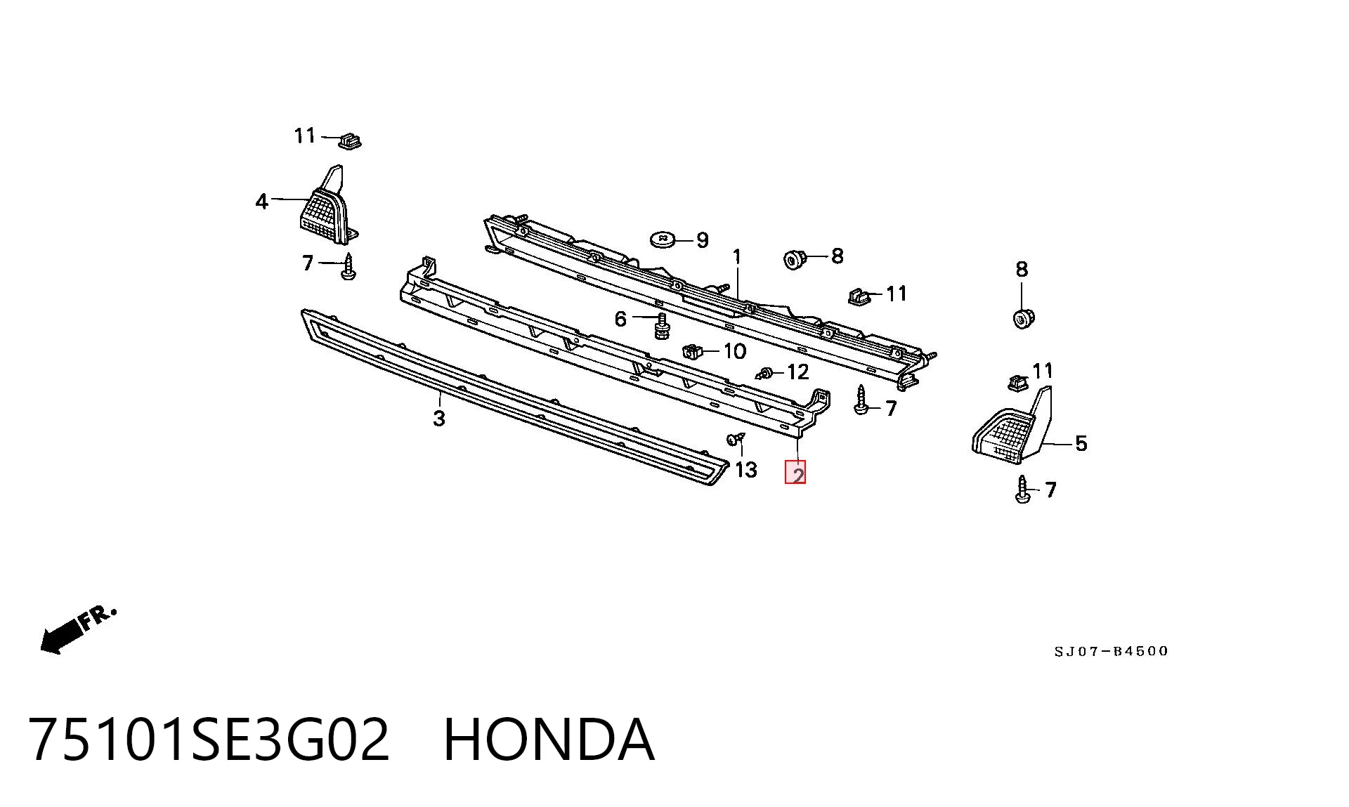 Comprar Parrilla del radiador Honda Accord III CA4, CA5 a bajo precio