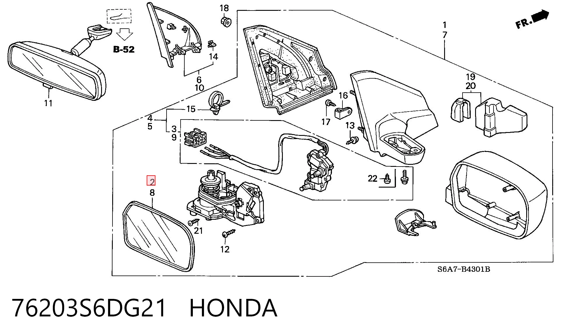 76203S6DG21 Honda