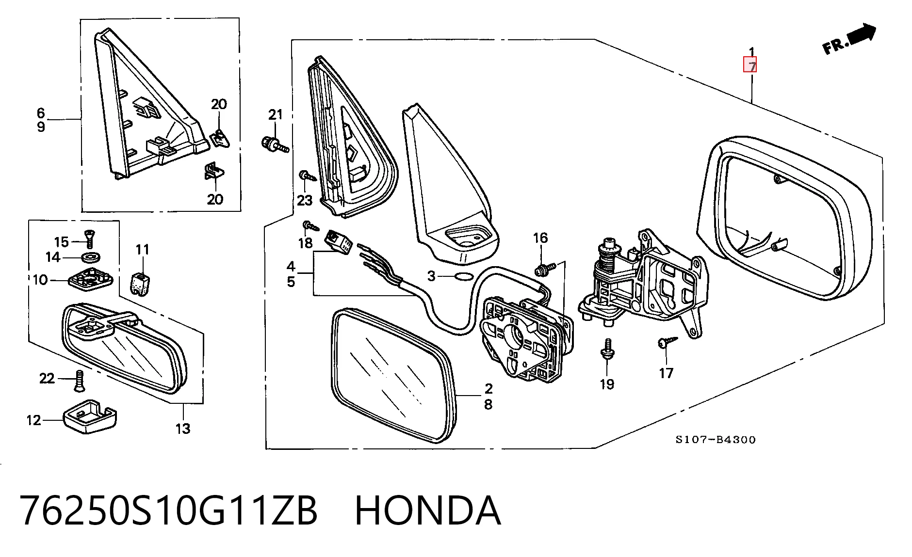 Espejo izquierdo Honda CR-V I SUV (RD) (1995 - 2002) precio, desde 83,11 EUR