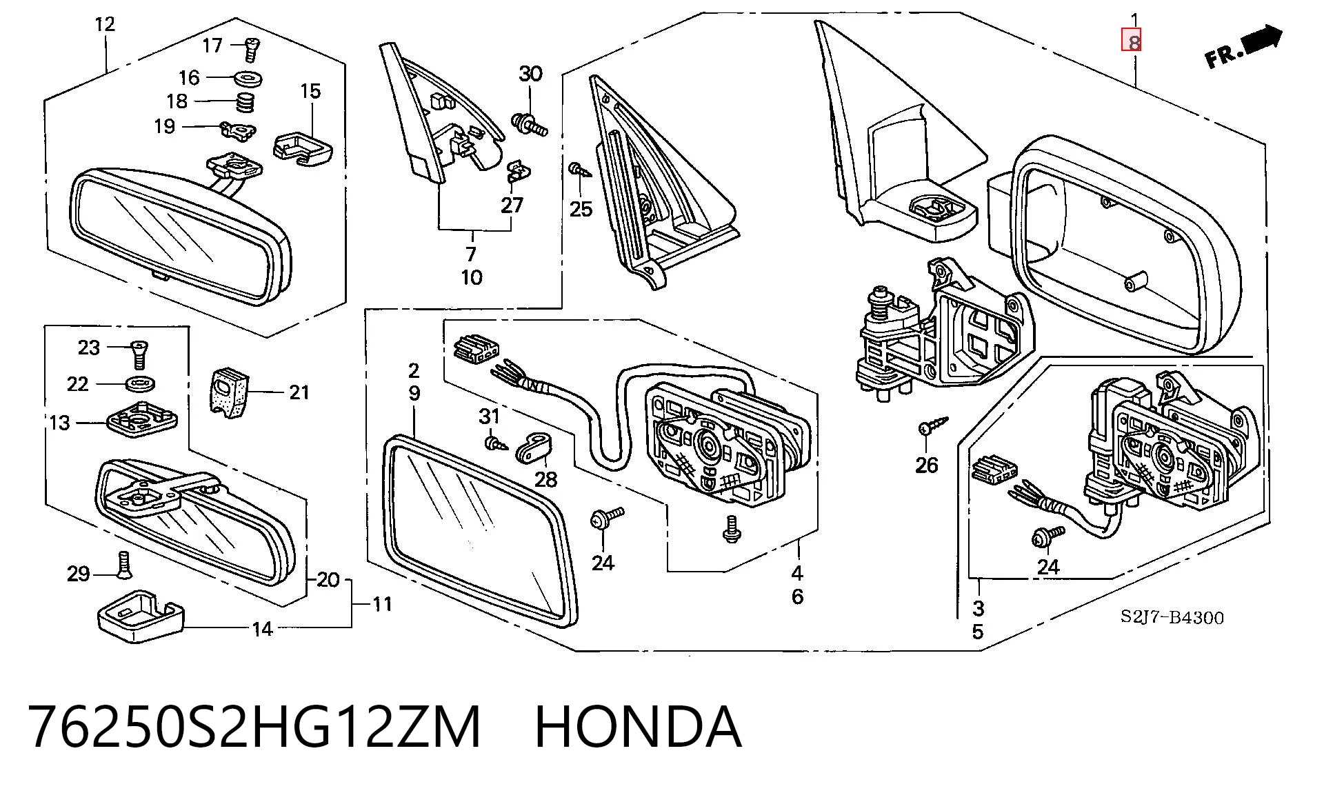 Comprar Espejo retrovisor izquierdo Honda HR-V GH a bajo precio
