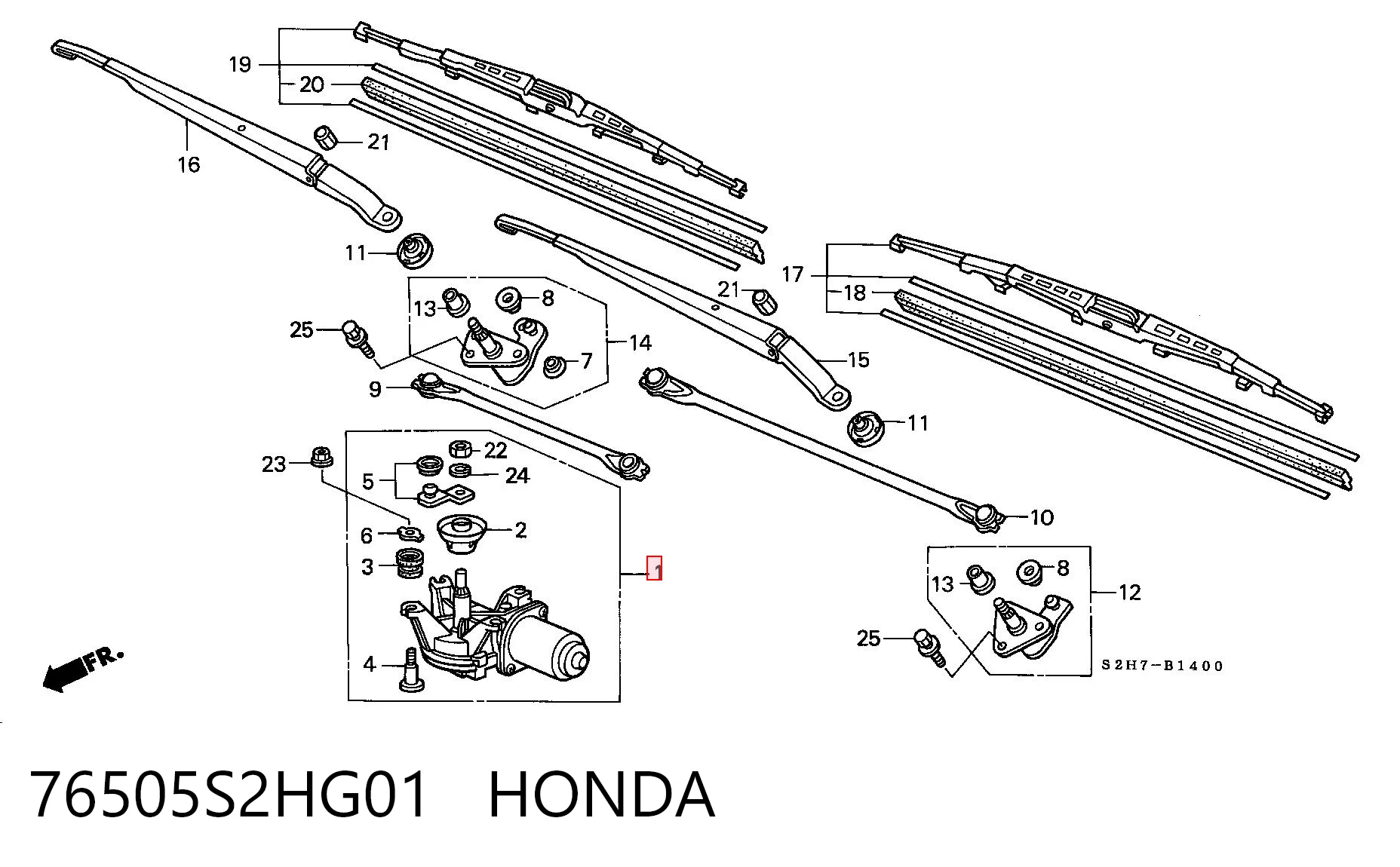 Comprar Motor del limpiaparabrisas Honda HR-V GH a bajo precio