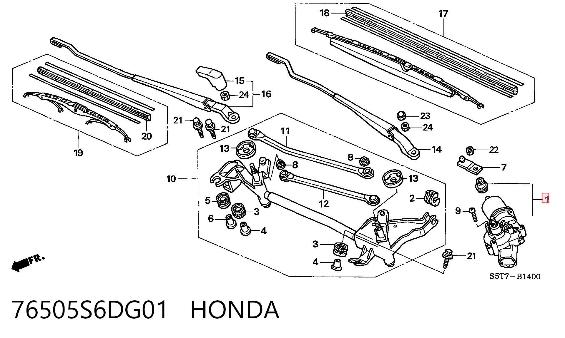Comprar Motor del limpiaparabrisas Honda Civic VII EU, EP, EV a bajo precio