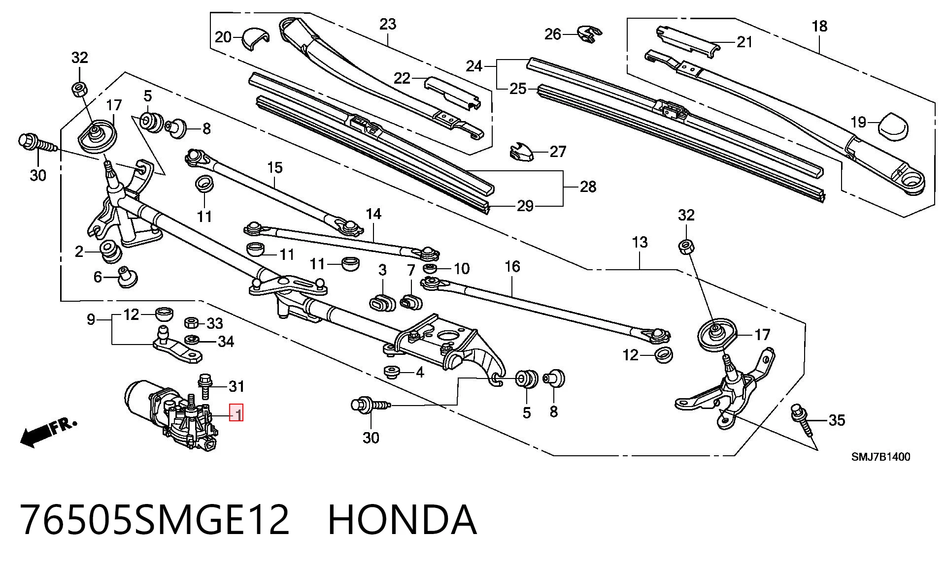 Comprar Motor del limpiaparabrisas Honda Civic VIII FK, FN a bajo precio