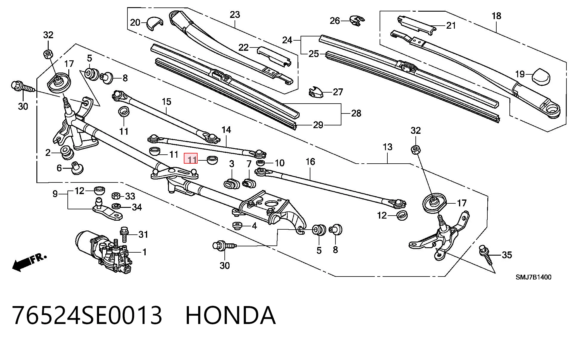 76524SE0013 Honda