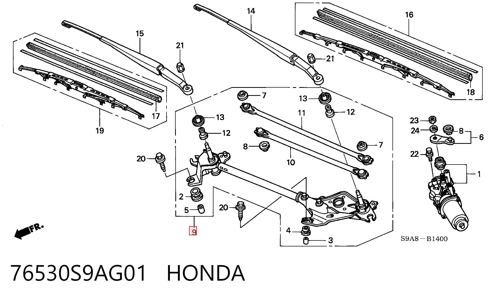 Comprar Varilla de limpiaparabrisas Honda CR-V II RD