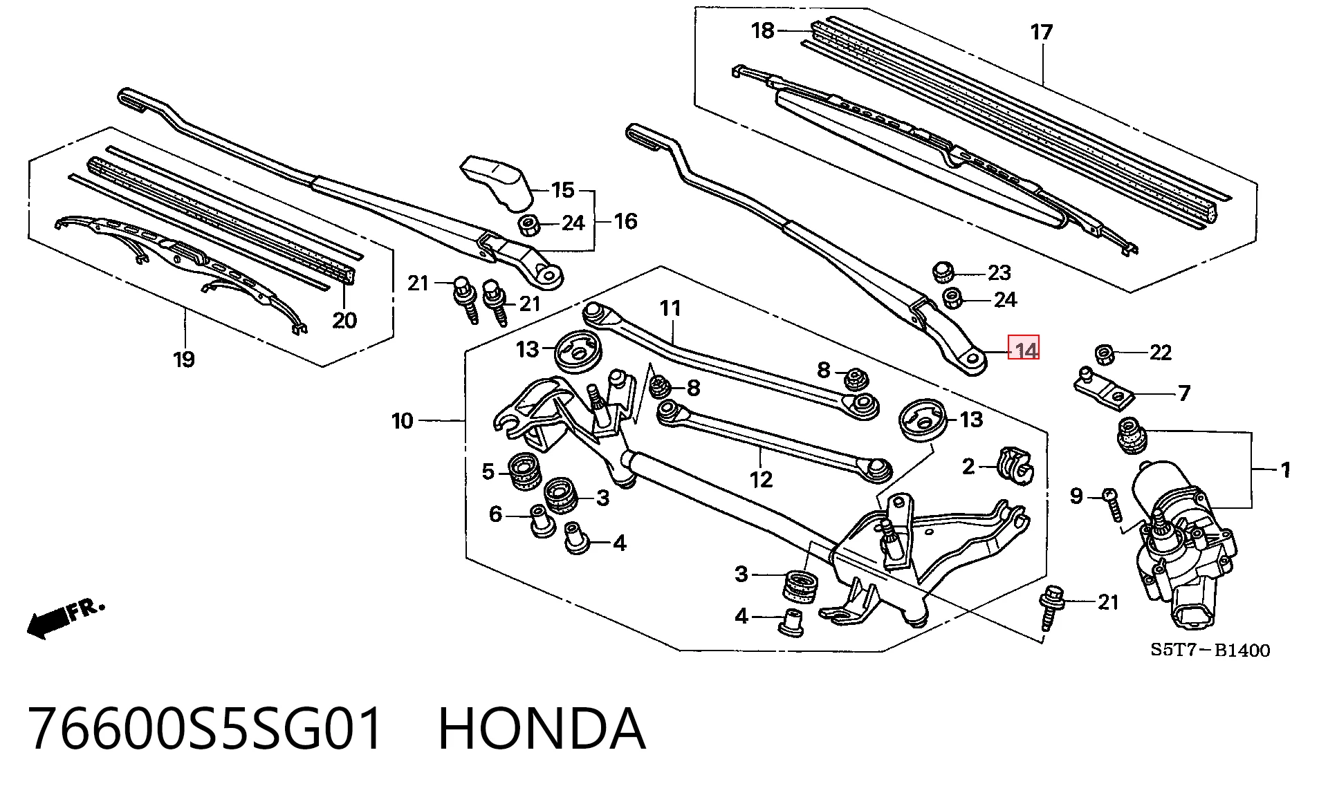 76600S5SG01 Honda